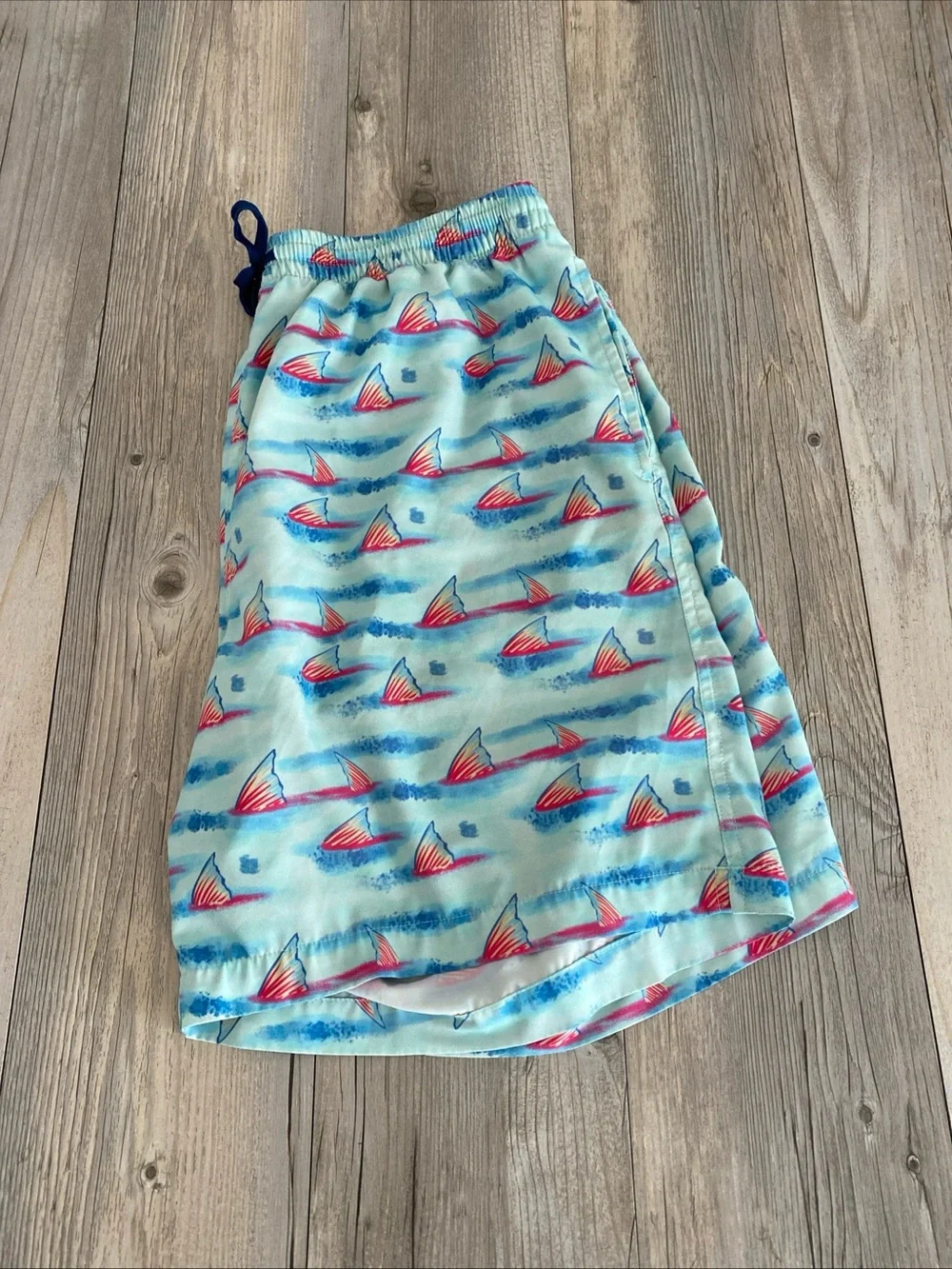 Burlebo Mens Lined Swim Shorts Trunks Colorful Vibrant Fins XL